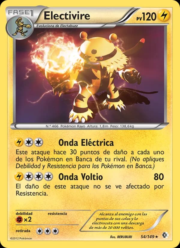 Electivire card in Spanish