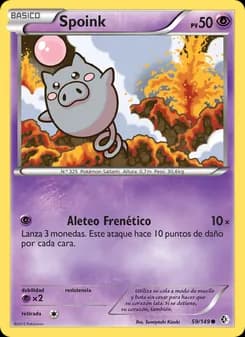 Spoink card in Spanish