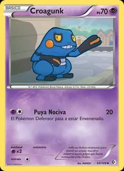 Croagunk card in Spanish