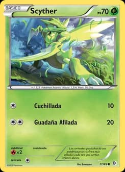 Scyther card in Spanish