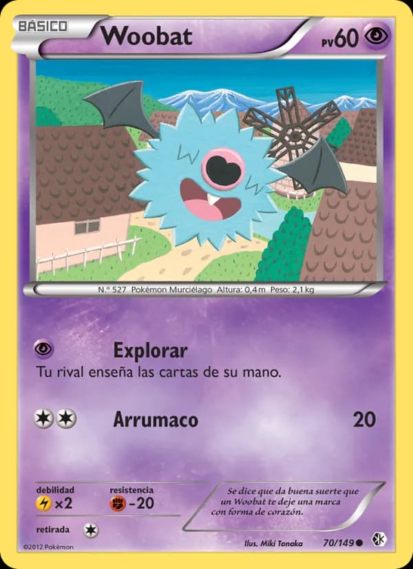 Woobat card in Spanish