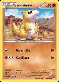 Sandshrew card in Spanish