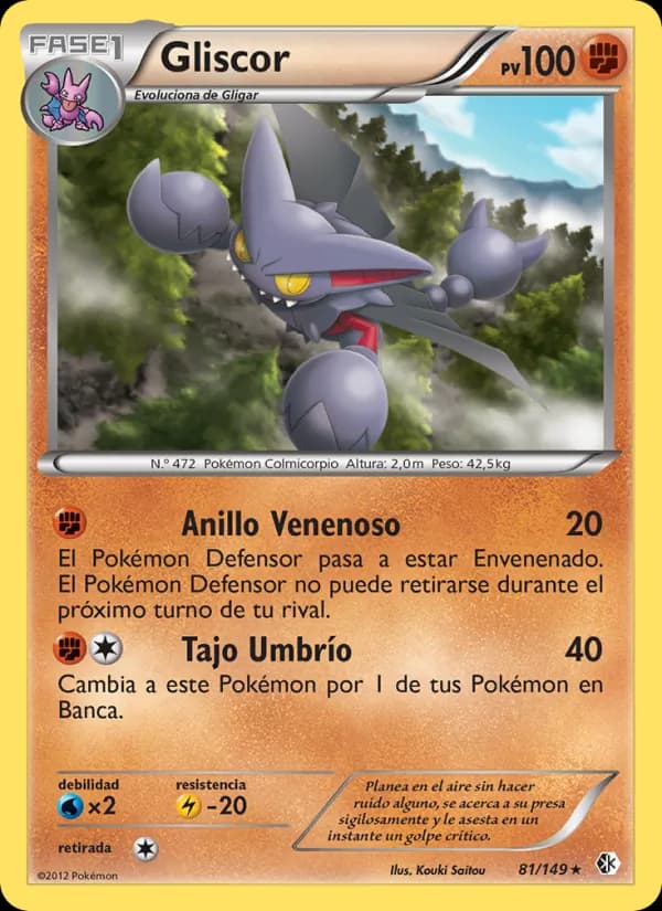 Gliscor card in Spanish