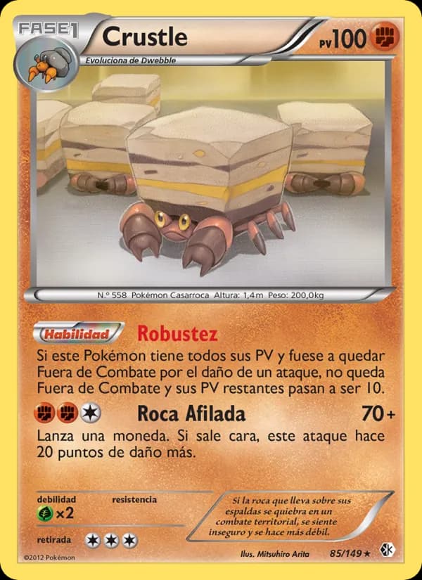 Crustle card in Spanish