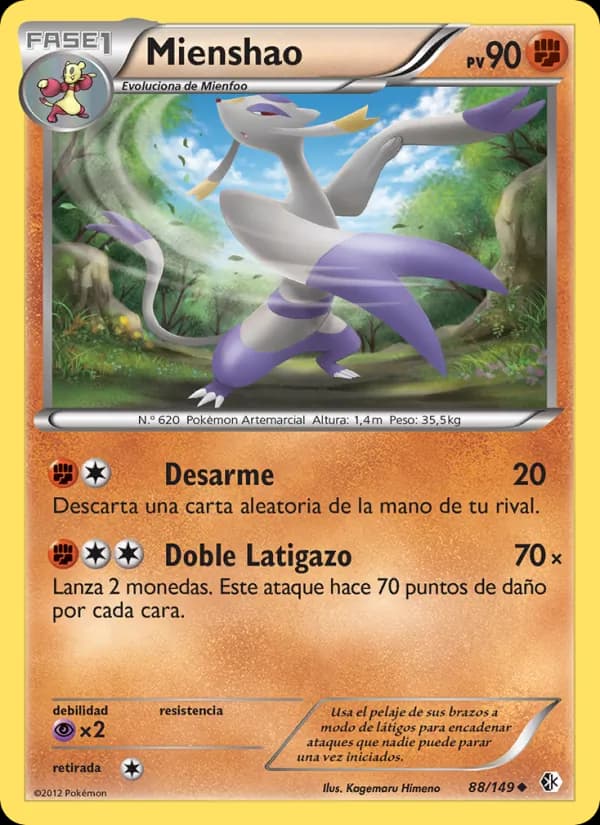 Mienshao card in Spanish