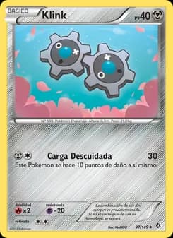 Klink card in Spanish