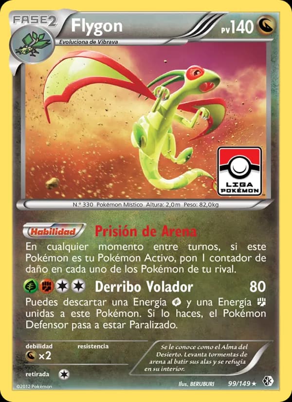 Flygon card in Spanish