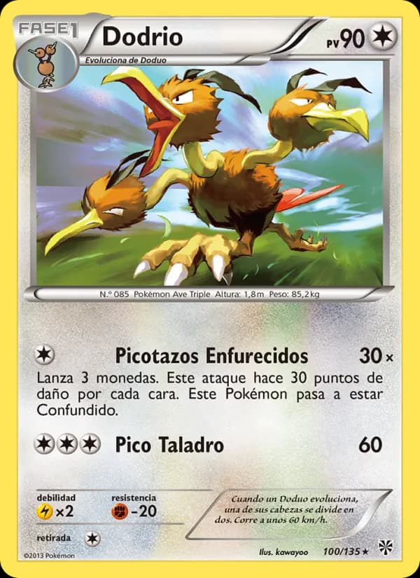 Dodrio card in Spanish