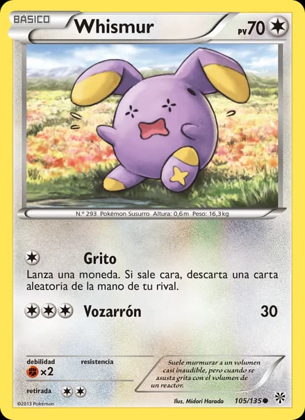 Whismur card in Spanish