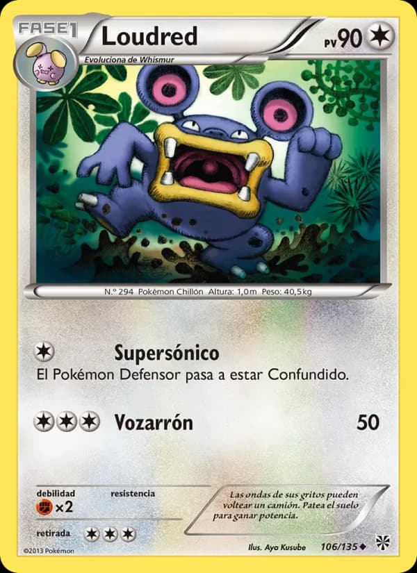 Loudred card in Spanish