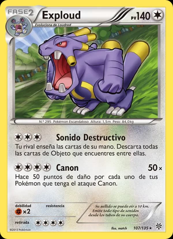 Exploud card in Spanish