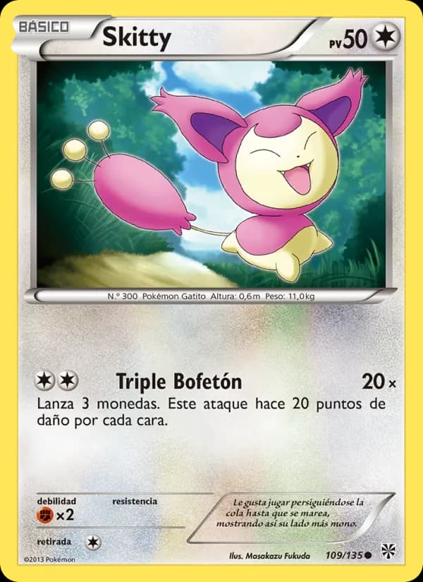 Skitty card in Spanish