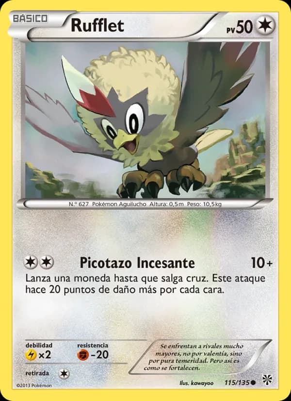 Rufflet card in Spanish