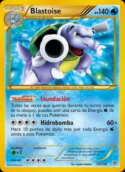 Blastoise card in Spanish