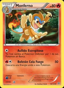 Monferno card in Spanish