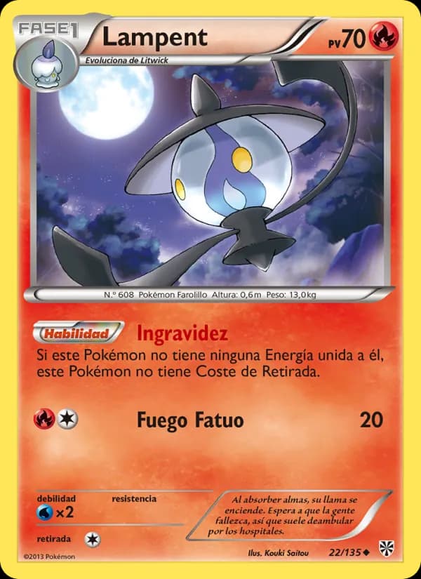 Lampent card in Spanish