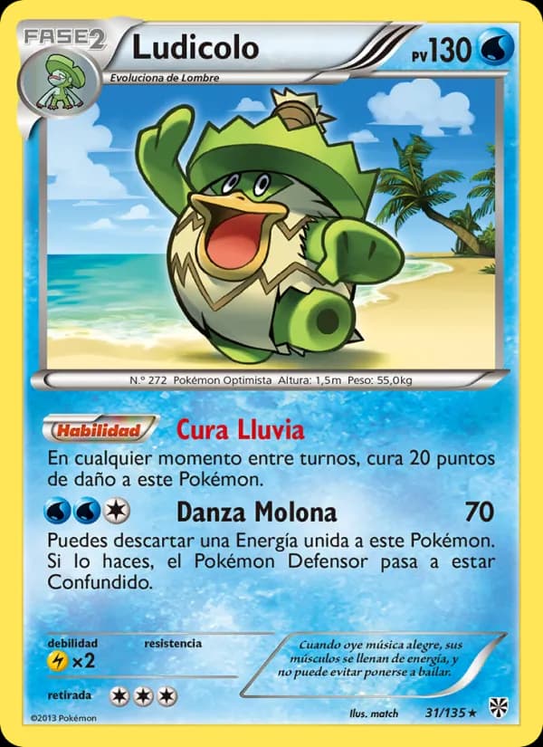 Ludicolo card in Spanish