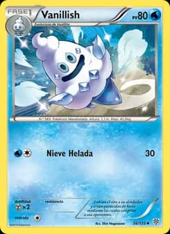 Vanillish card in Spanish
