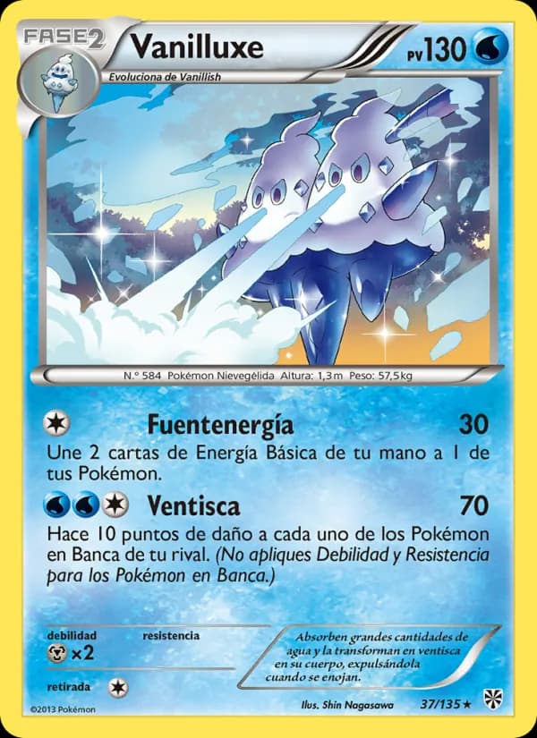 Vanilluxe card in Spanish