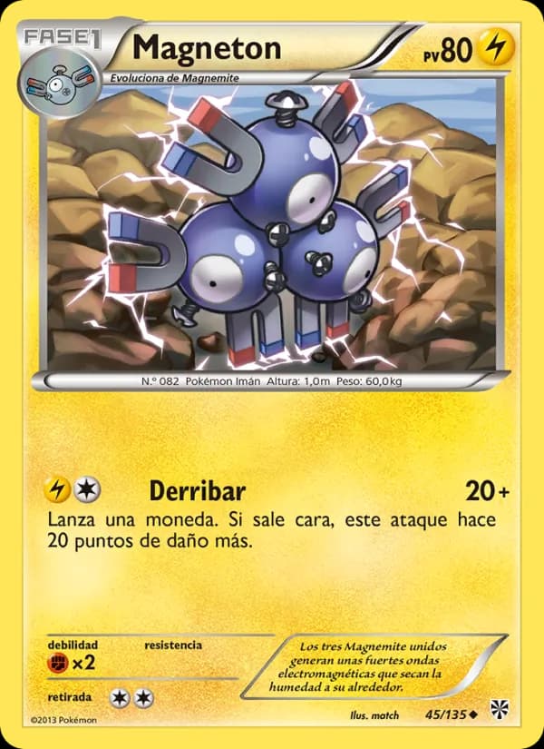 Magneton card in Spanish