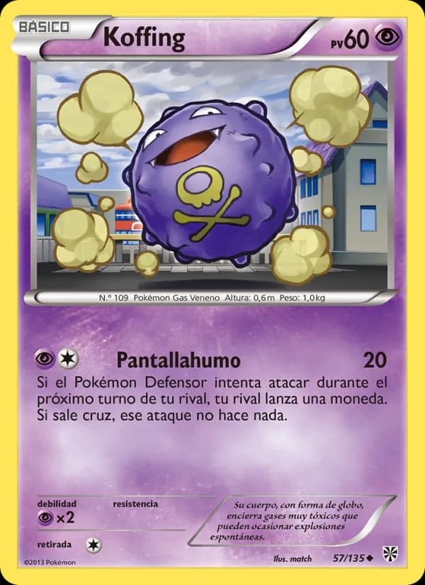 Koffing card in Spanish