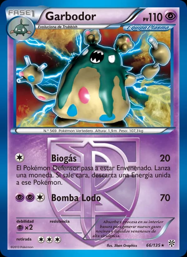 Garbodor card in Spanish