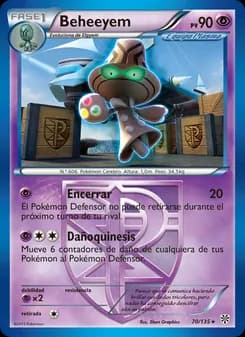 Beheeyem card in Spanish