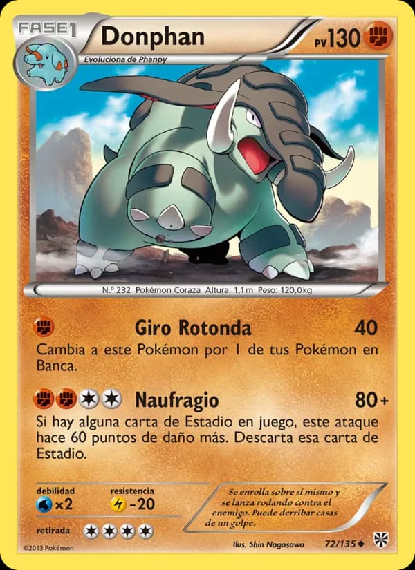 Donphan card in Spanish