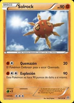 Solrock card in Spanish