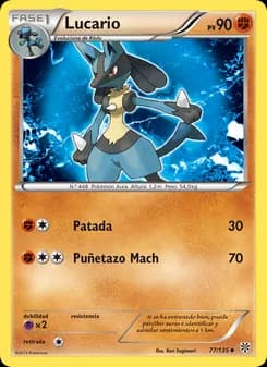 Lucario card in Spanish