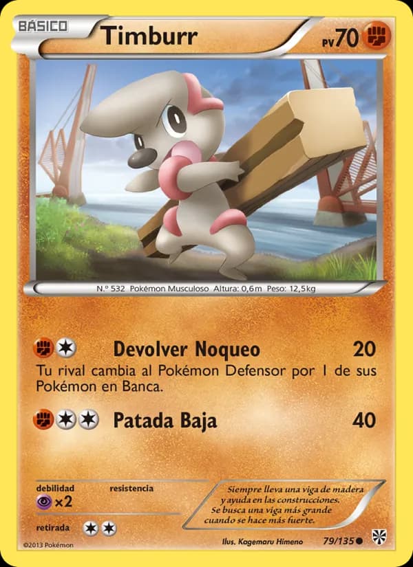 Timburr card in Spanish