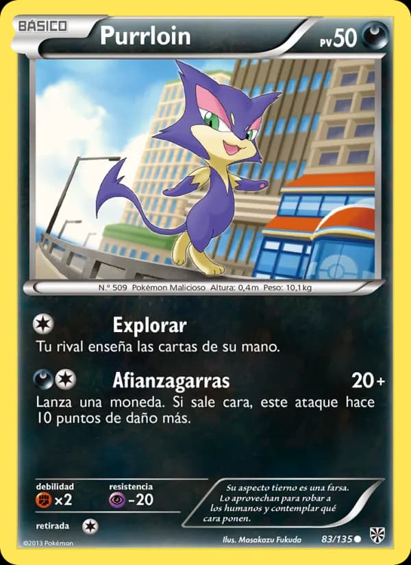 Purrloin card in Spanish
