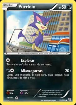 Purrloin card in Spanish