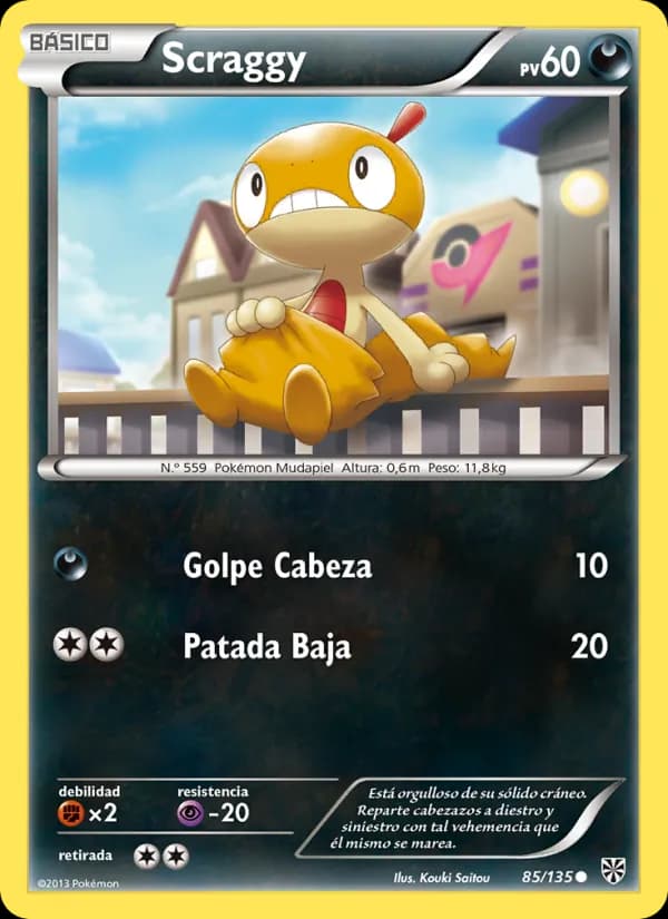 Scraggy card in Spanish