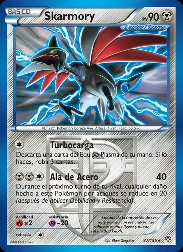 Skarmory card in Spanish