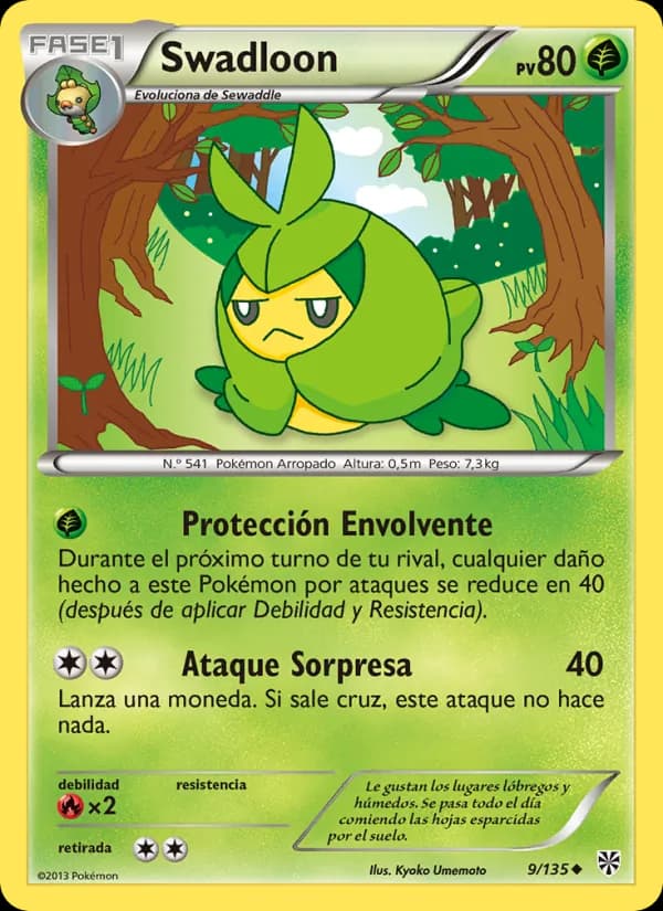 Swadloon card in Spanish