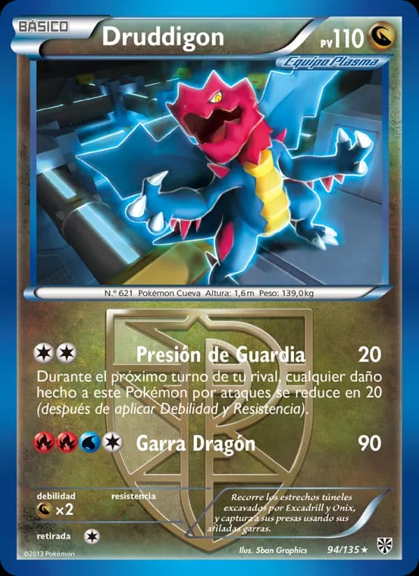 Druddigon card in Spanish