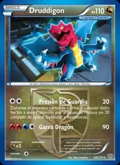Druddigon card in Spanish