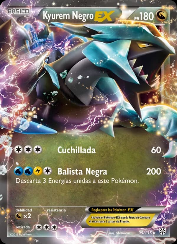 Kyurem Negro-EX card in Spanish