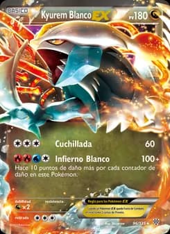 Kyurem Blanco-EX card in Spanish