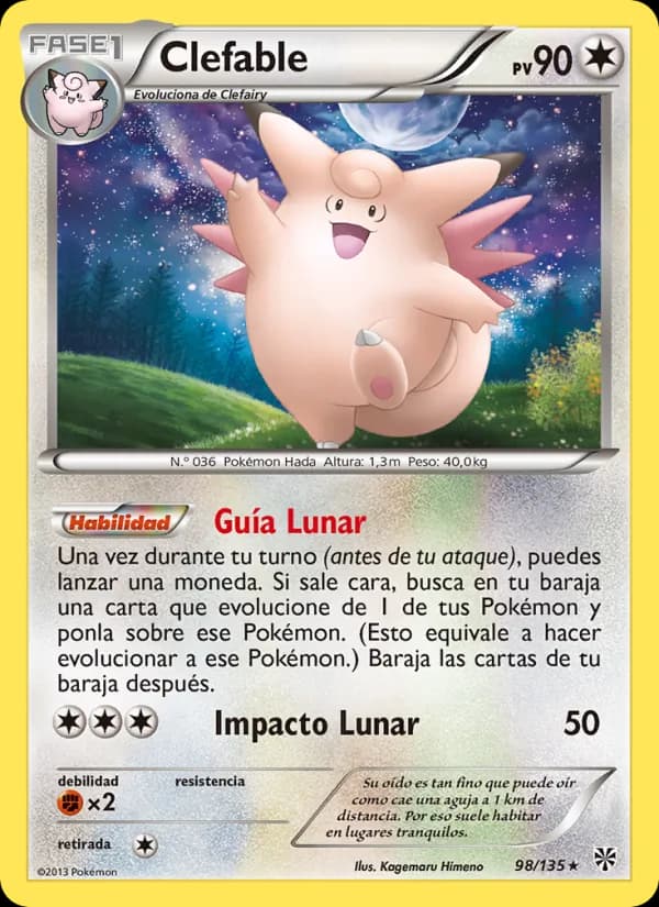 Clefable card in Spanish