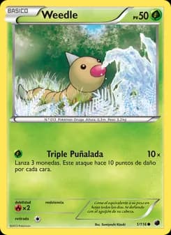 Weedle card in Spanish