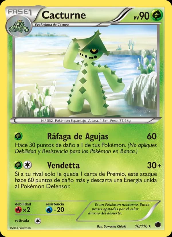 Cacturne card in Spanish