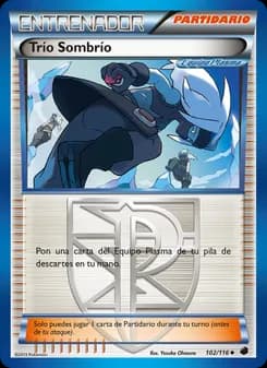 Trío Sombrío card in Spanish