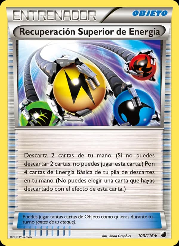 Recuperación de Energía Superior card in Spanish