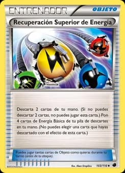 Recuperación de Energía Superior card in Spanish