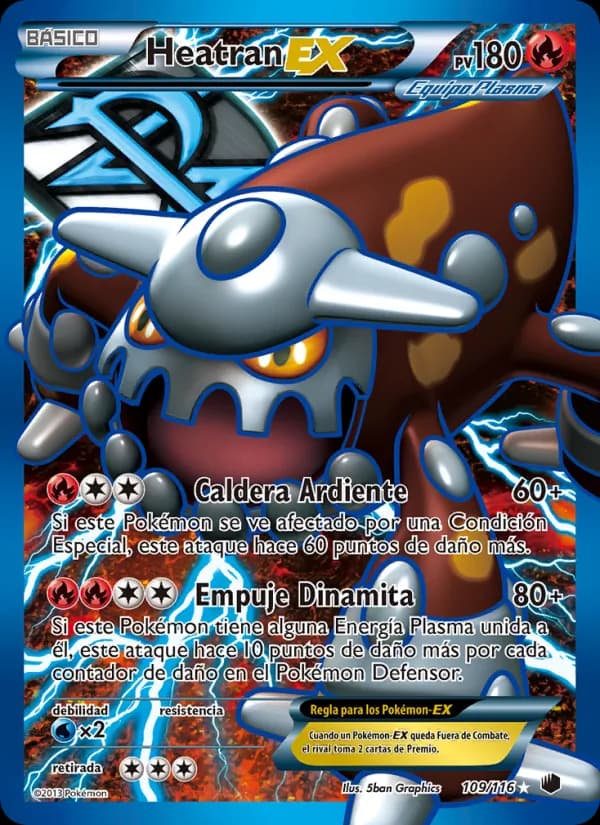 Heatran-EX card in Spanish