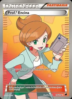 Prof.ª Encina card in Spanish