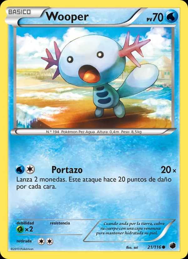 Wooper card in Spanish