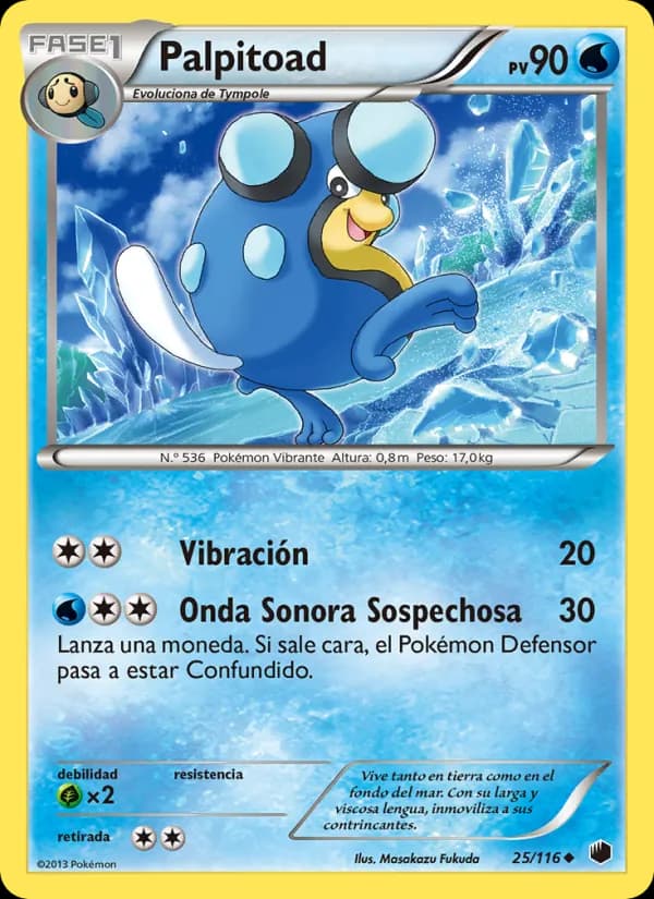 Palpitoad card in Spanish